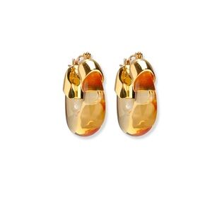 Lizzie Fortunato Mini Organic Hoop Earrings in Honey